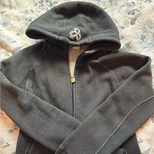 TNA Vintage Charcoal and Off-White Sherpa Jacket